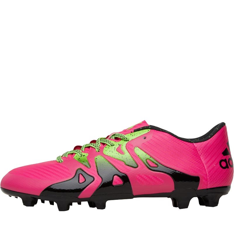Buy adidas Mens X 15.3 FG/AG Football Boots Shock Pink/Solar Green/Core