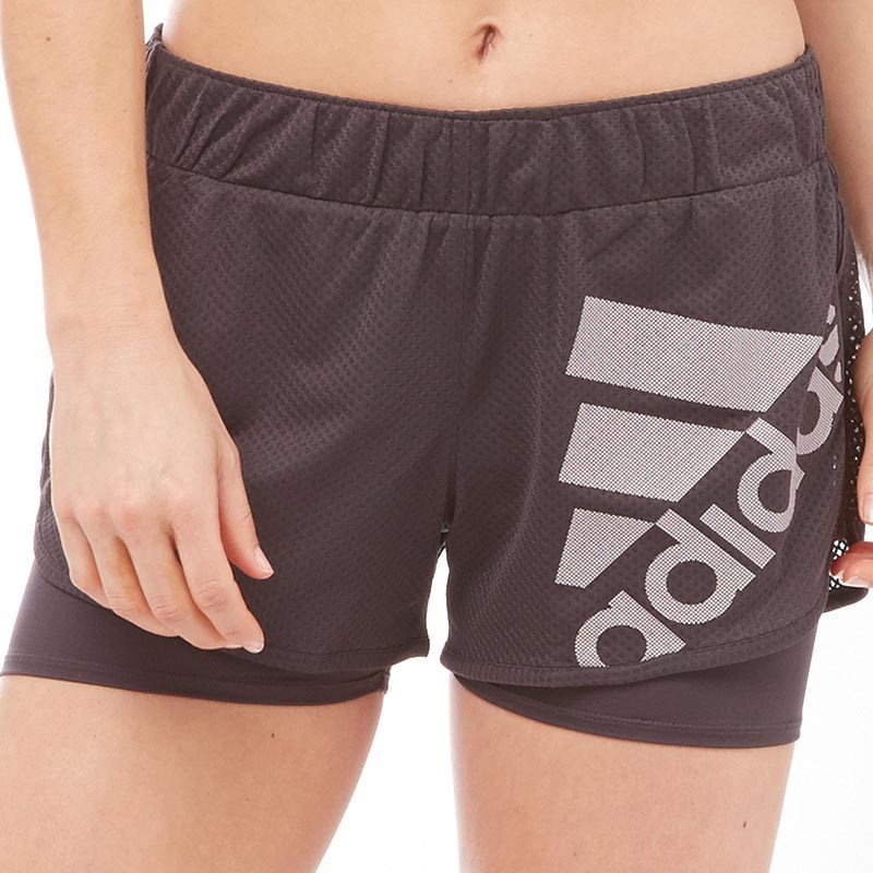 Buy adidas Womens M10 Cooler ClimaLite 2 IN 1 Running Shorts Utility Black