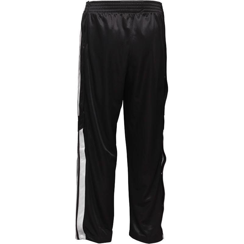 Buy adidas Mens 3 Stripe Warm Up Popper Basketball Track Pants Black/White