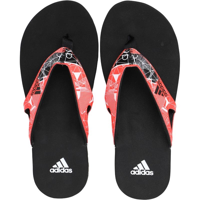 Buy adidas Mens Calo 5 Graphic Flip Flops Black/Solar Red