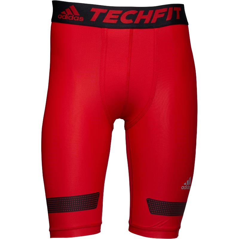 Buy adidas Mens Techfit Climachill Compression Tight Shorts Scarlet