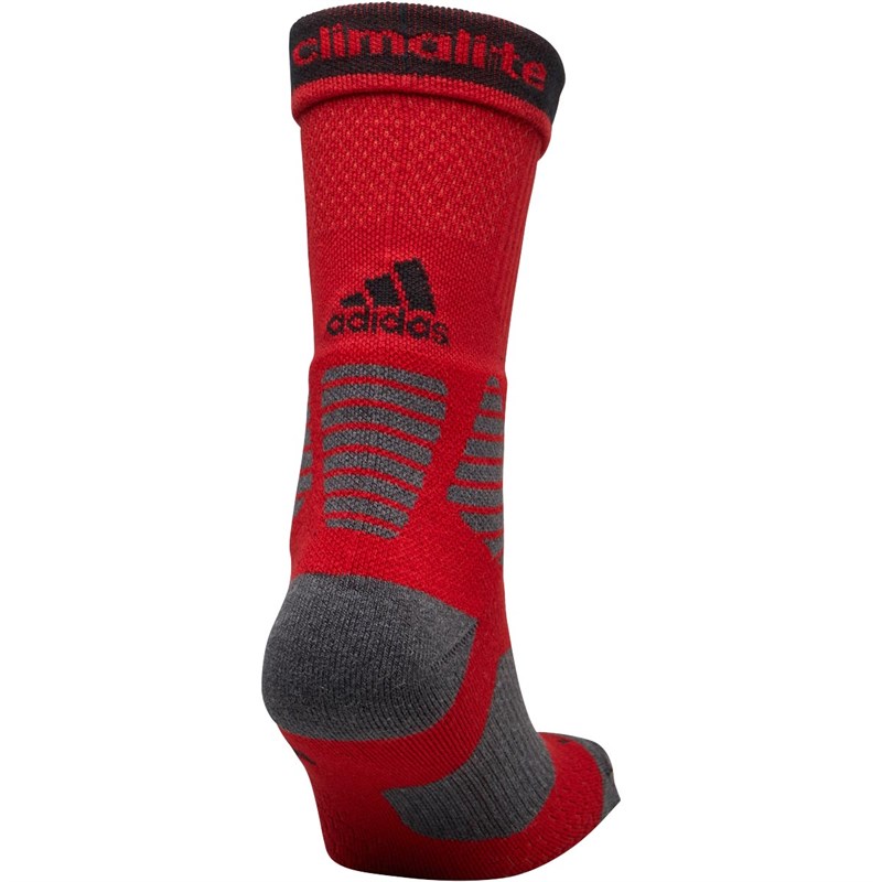 Buy adidas Basketball ID Crew Socks Power Red/Dark Grey Heather/Black