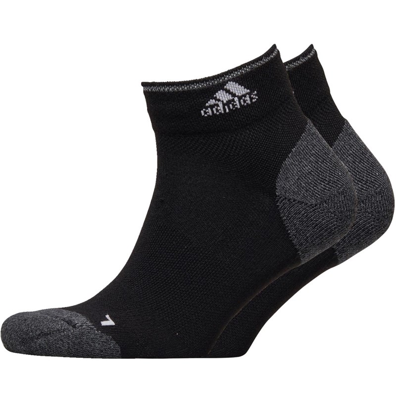 Buy adidas Running Energy Thin Ankle Socks Two Pairs Black/Dark Grey