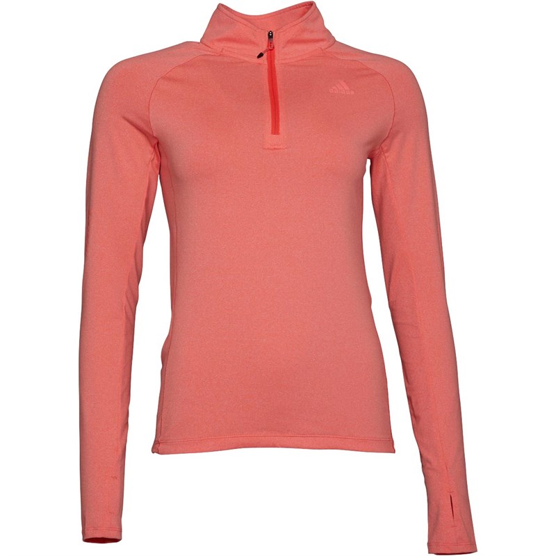 Buy adidas Womens Supernova 1/2 Zip Long Sleeve Running Top Easy Coral