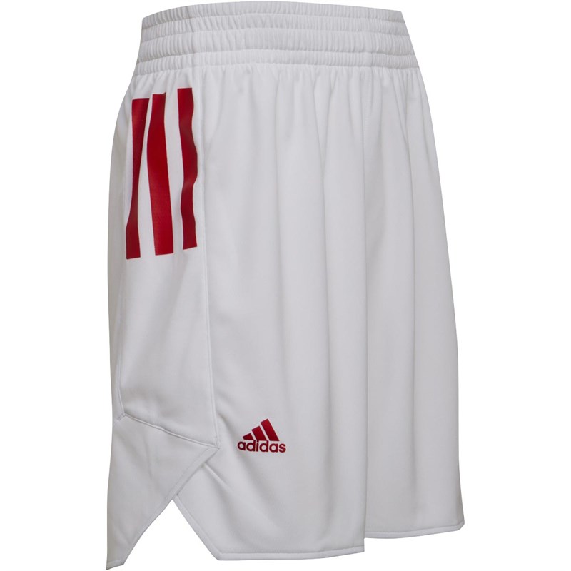 Buy adidas Mens Ekit Basketball Shorts White/Power Red