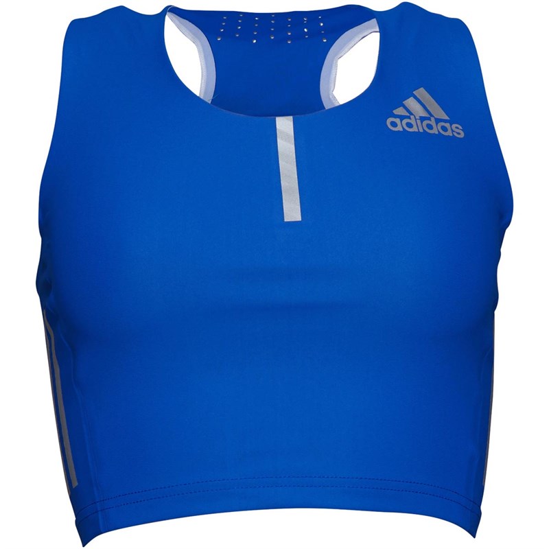 Buy adidas Womens adizero Running Crop Top Blue