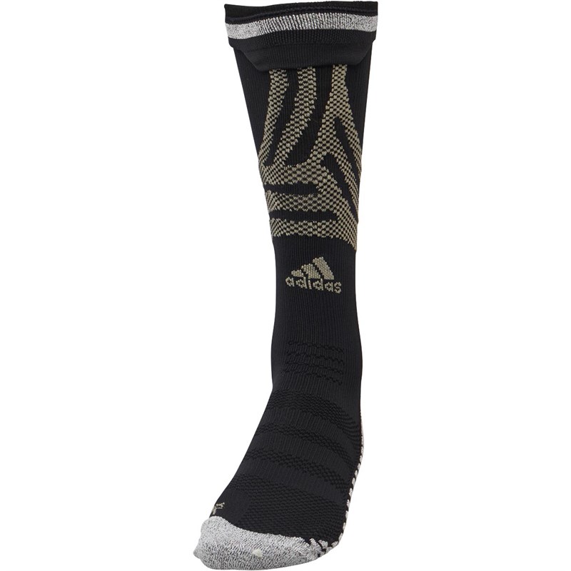 Buy adidas AlphaSkin Football Street Socks Black/Raw Gold