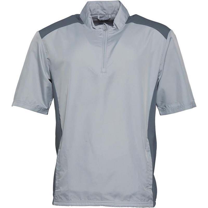 Buy adidas Mens Golf Club Short Sleeve Wind Jacket Stone/Vista Grey