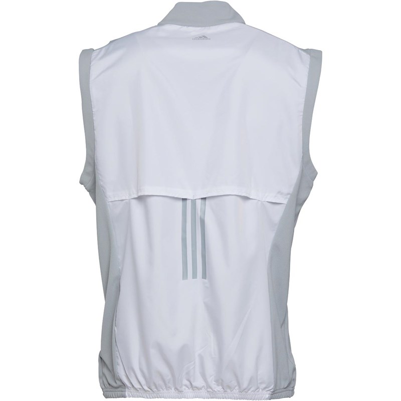 Buy adidas Mens Golf 1/2 Zip Wind Vest White/Stone