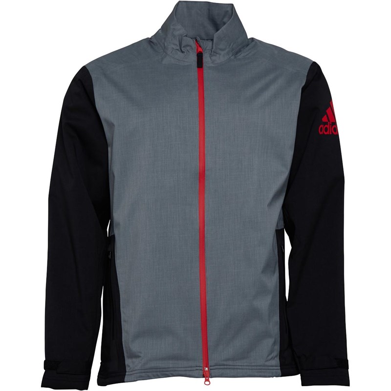 Buy adidas Mens Golf Climaproof Heathered Rain Jacket Vista Grey/Black