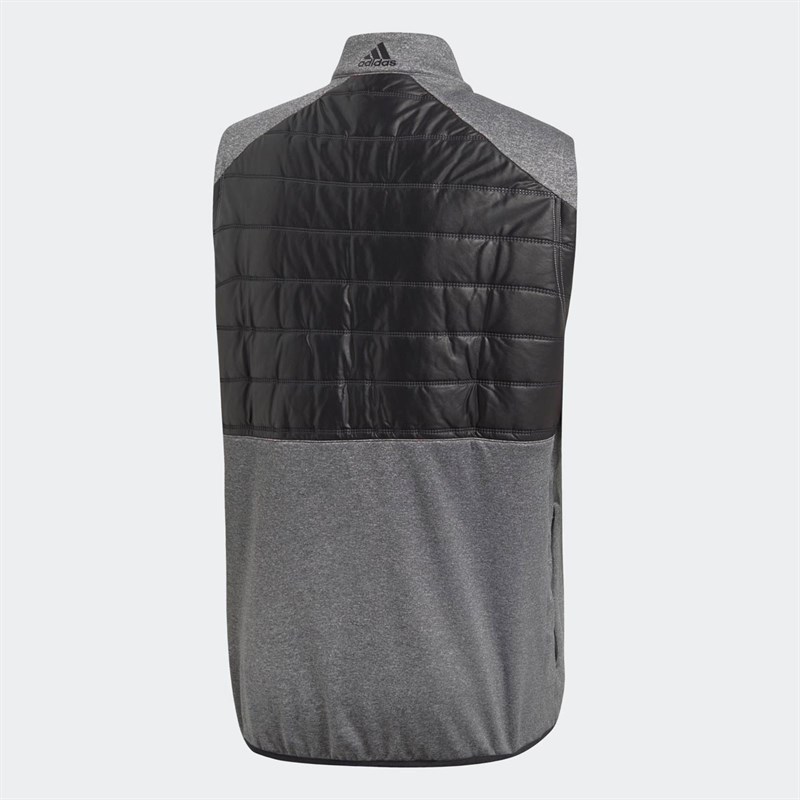 Buy adidas Mens Golf Climaheat Quilted Vest Grey