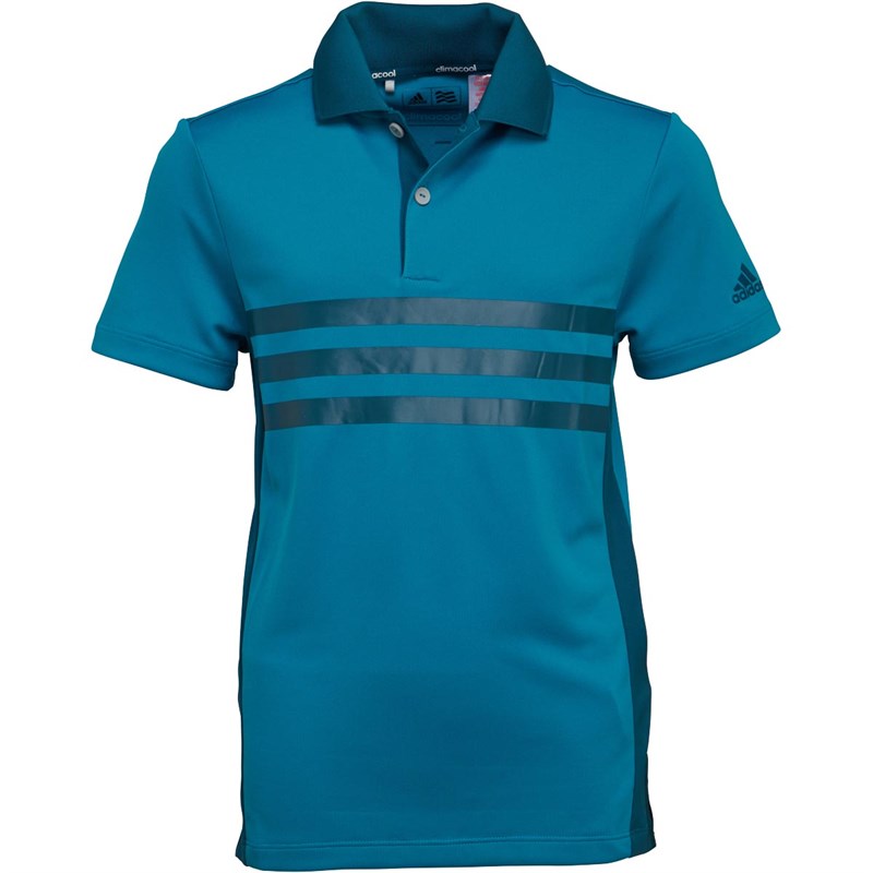 Buy adidas Junior Boys Merch 3 Stripes Golf Polo Mystery Petrol
