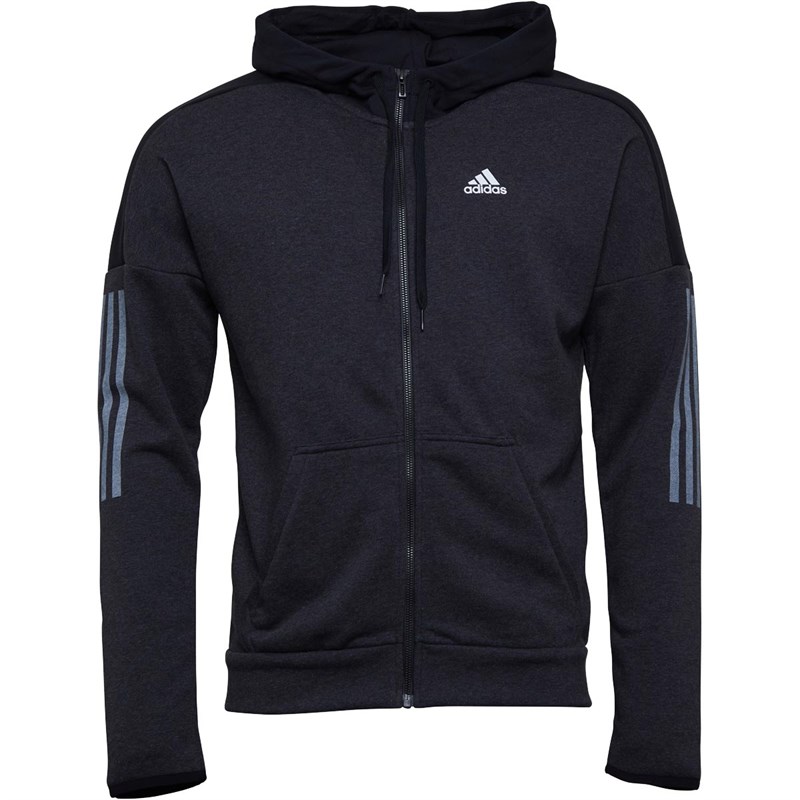 adidas Herren Athletics Side Logo Kapuzenjacke Schwarz