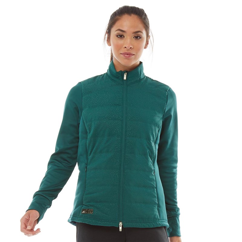 Buy adidas Womens Quilted PrimaLoft Golf Jacket Mystery Green