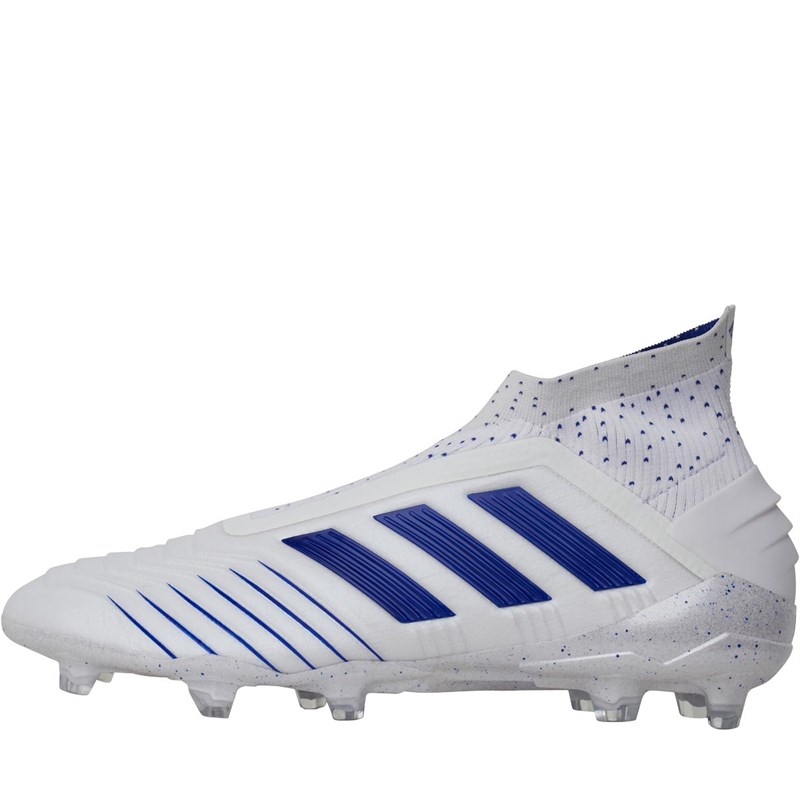 Buy adidas Mens Predator 19+ FG Firm Ground Football Boots Footwear White/Bold Blue/Bold Blue