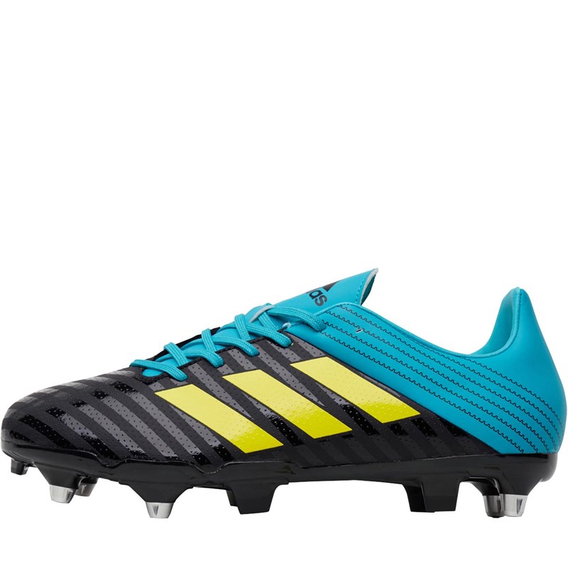 Buy adidas Mens Malice Soft Ground Rugby Boots Core Black/Shock Yellow/HiRes Aqua