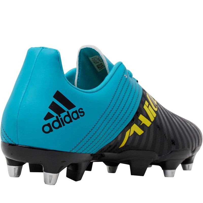 Buy adidas Mens Malice Soft Ground Rugby Boots Core Black/Shock Yellow