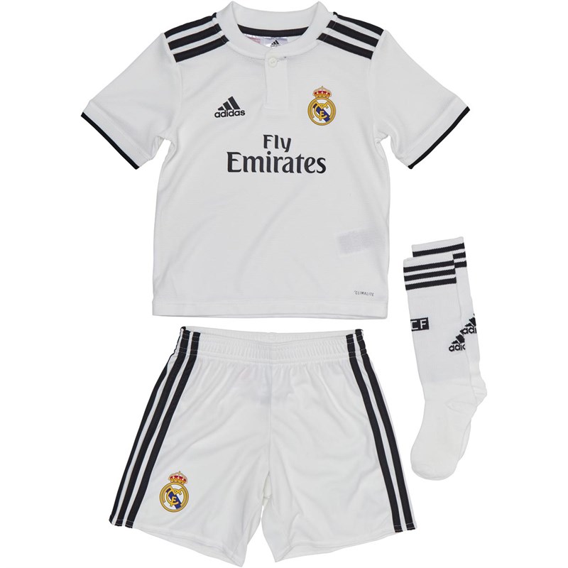 Buy adidas Infant Boys RMCF Real Madrid Home Mini Kit Core White/Black