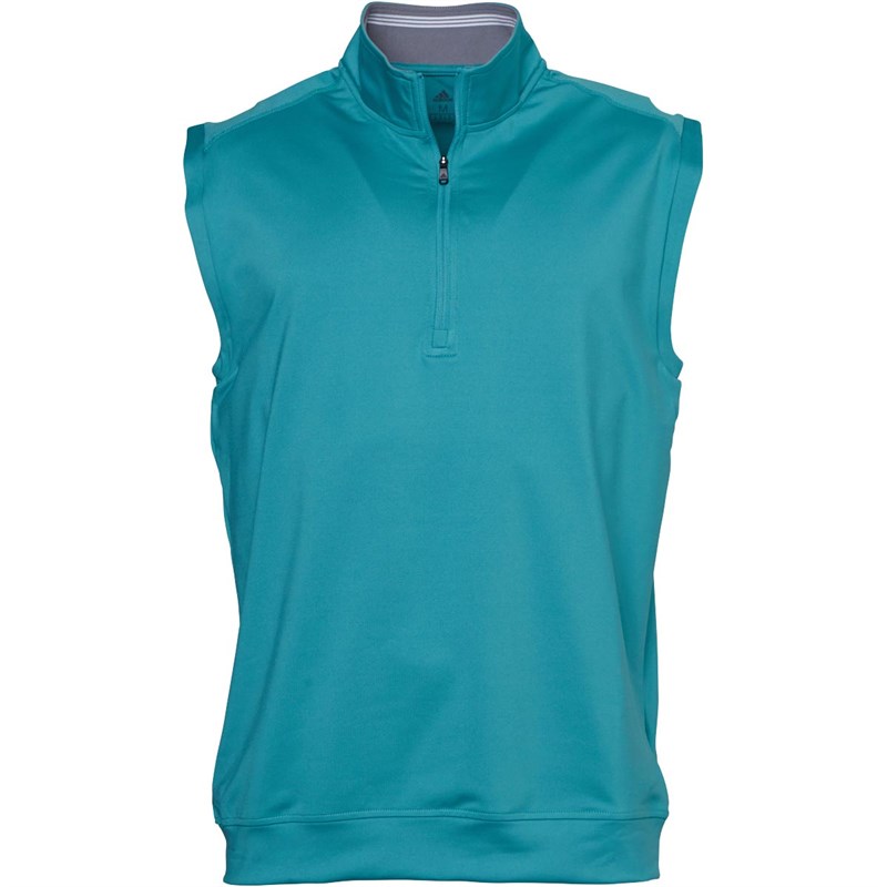 Buy adidas Mens Classic Club 1/4 Zip Golf Vest True Green