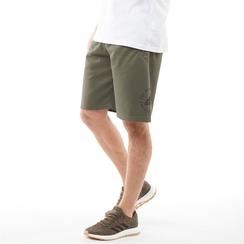 Buy adidas Mens Sport ID Shorts Raw Khaki/Black