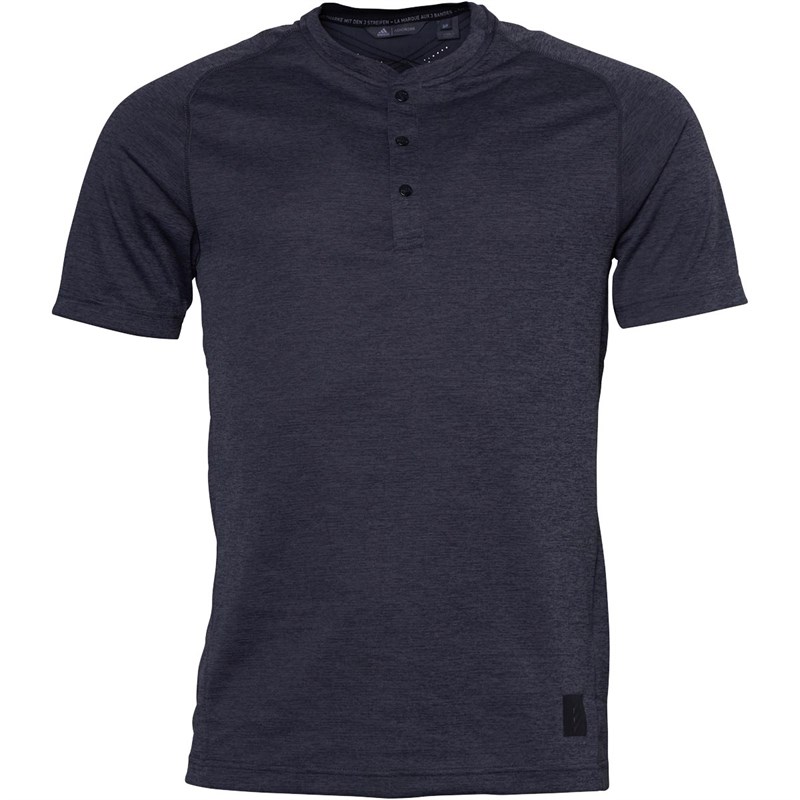 Buy adidas Mens adicross NoShow Transition Golf Henley Shirt Carbon