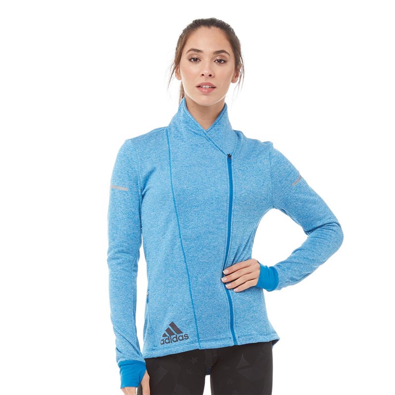 Buy adidas Womens Sequencials Climaheat Full Zip Running Jacket Unity Blue