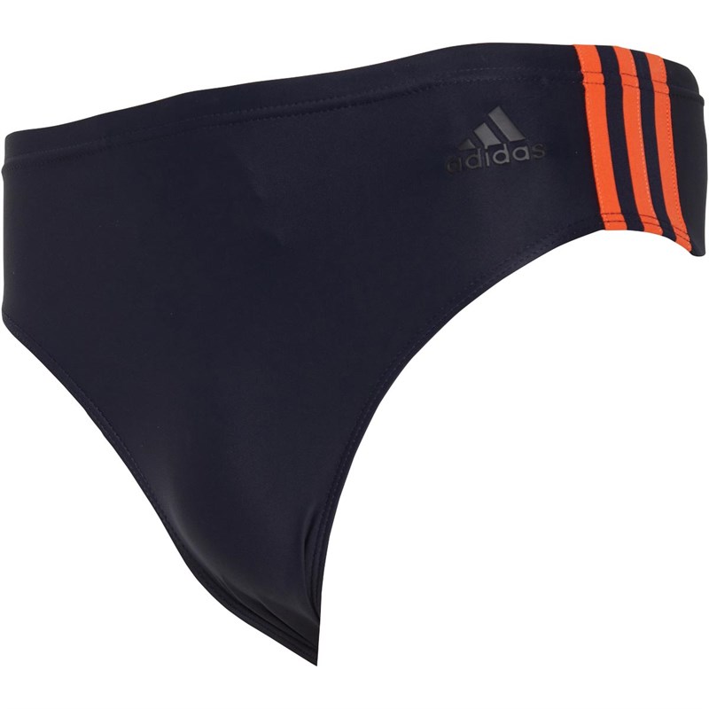 Buy adidas Mens 3 Stripes Fitness Swim Trunks Legend Ink/True Orange