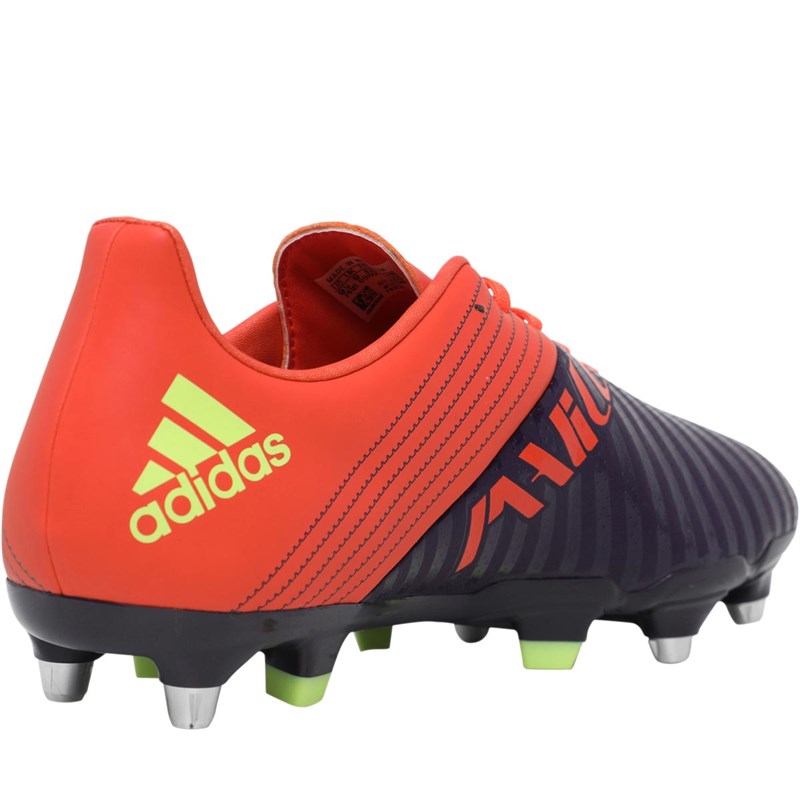Buy adidas Mens Malice SG Soft Ground Rugby Boots Legend Purple/HiRes Yellow/True Orange