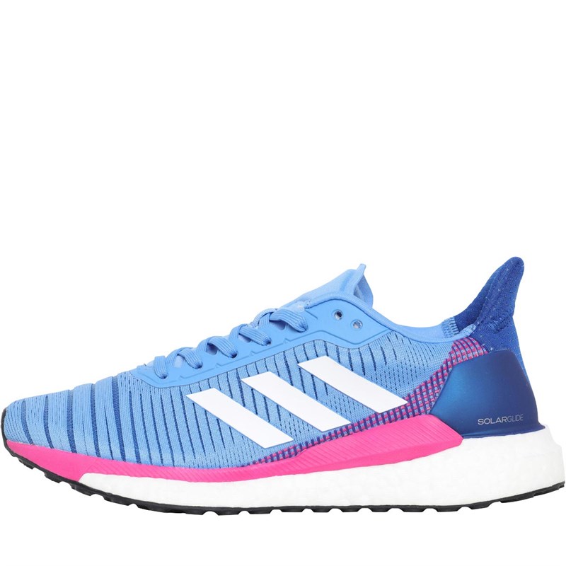 Buy adidas Womens Solar Glide 19 Boost Neutral Running Shoes Real Blue