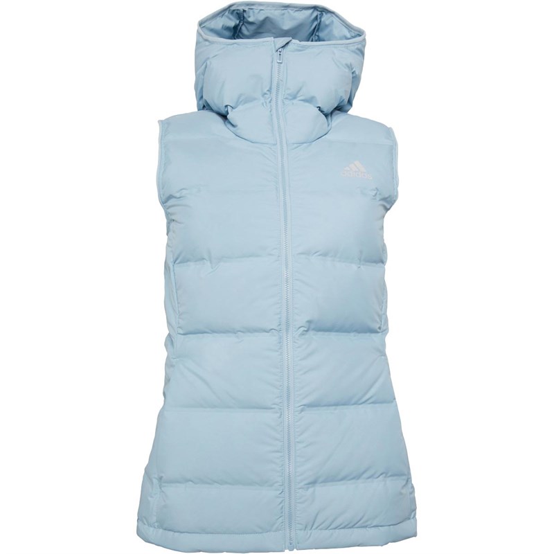 Buy adidas Womens Helionic Hooded Down Vest Ash Grey