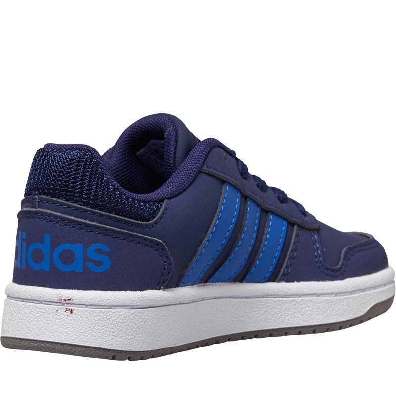 Buy adidas Junior Hoops 2.0 Shoes Dark Blue/Blue/Grey Three