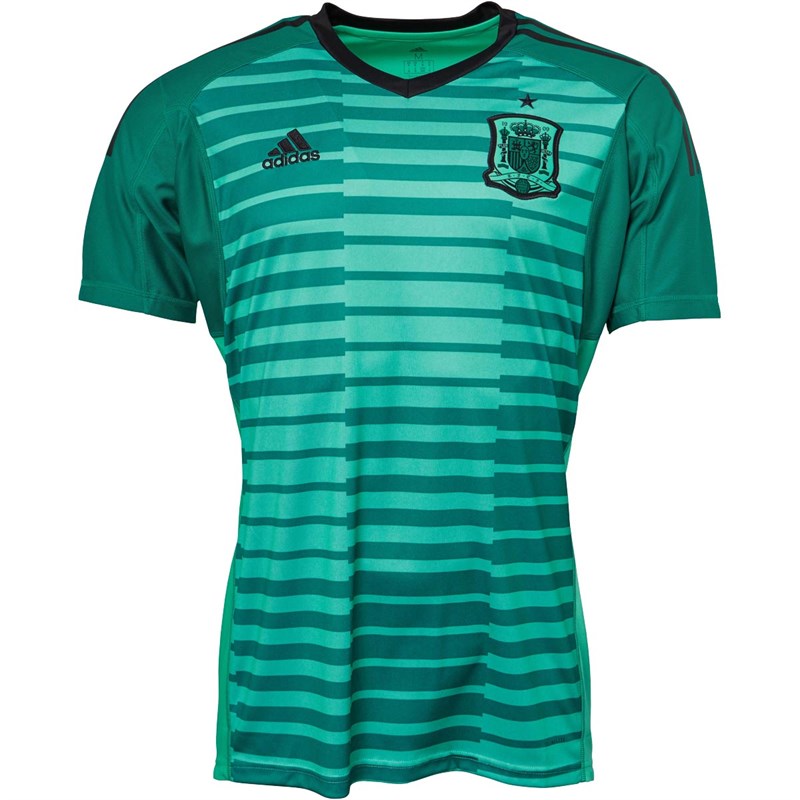 Buy adidas Mens FEF Spain Goalkeeper Jersey Aero Green/Power Green