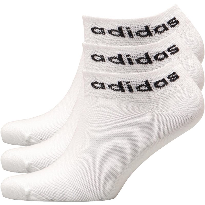 Buy adidas Three Pack Ankle Socks White/Black