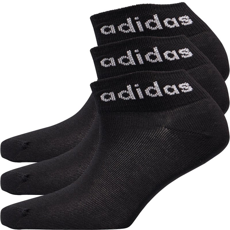 Buy adidas Three Pack Ankle Socks Black/White