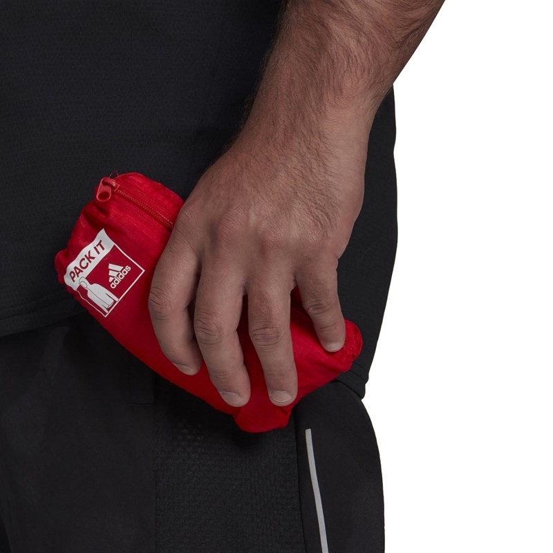 Buy adidas Mens Marathon Adizero Running Jacket Vivid Red