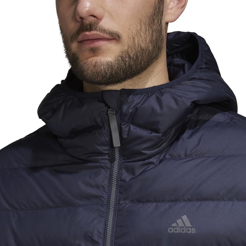 Buy adidas Mens Insulated Padded Hooded Jacket Legend Ink/Grey Five