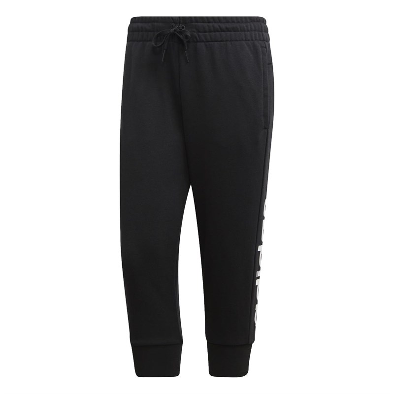 Buy adidas Womens Essentials Linear Logo 3/4 Capri Leggings Black/White