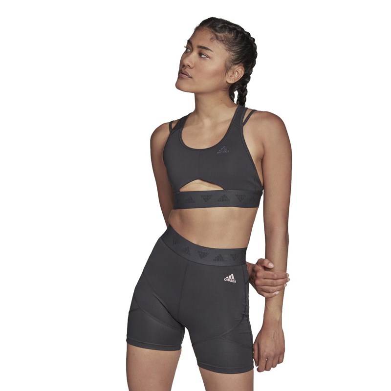 Buy adidas Womens Light Support Sports Bra Carbon