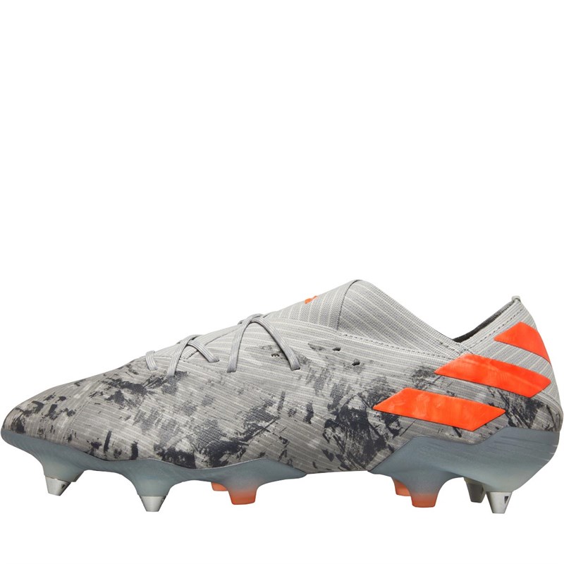 Buy adidas Mens Nemeziz 19.1 SG Soft Ground Football Boots Grey Two