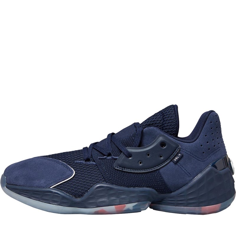 Buy adidas Mens Harden Vol.4 Basketball Shoes Navy Blue/Footwear White