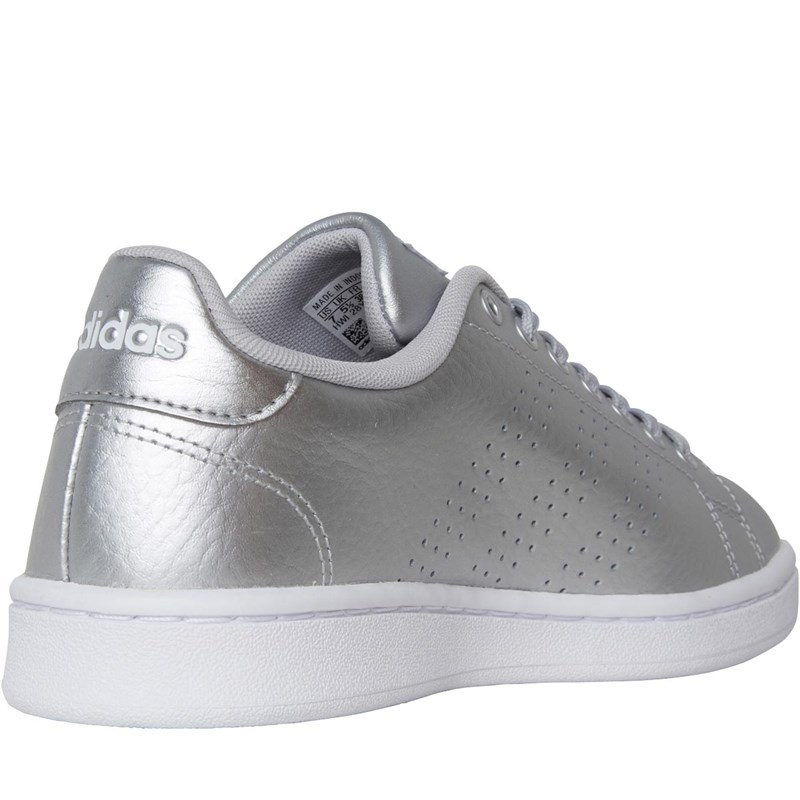 Buy adidas Womens Advantage Trainers Metallic Silver/Footwear White