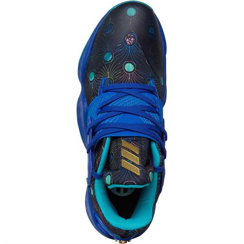 Buy adidas Mens Harden Vol.4 Basketball Shoes Glow Blue/Royal Blue/Gold