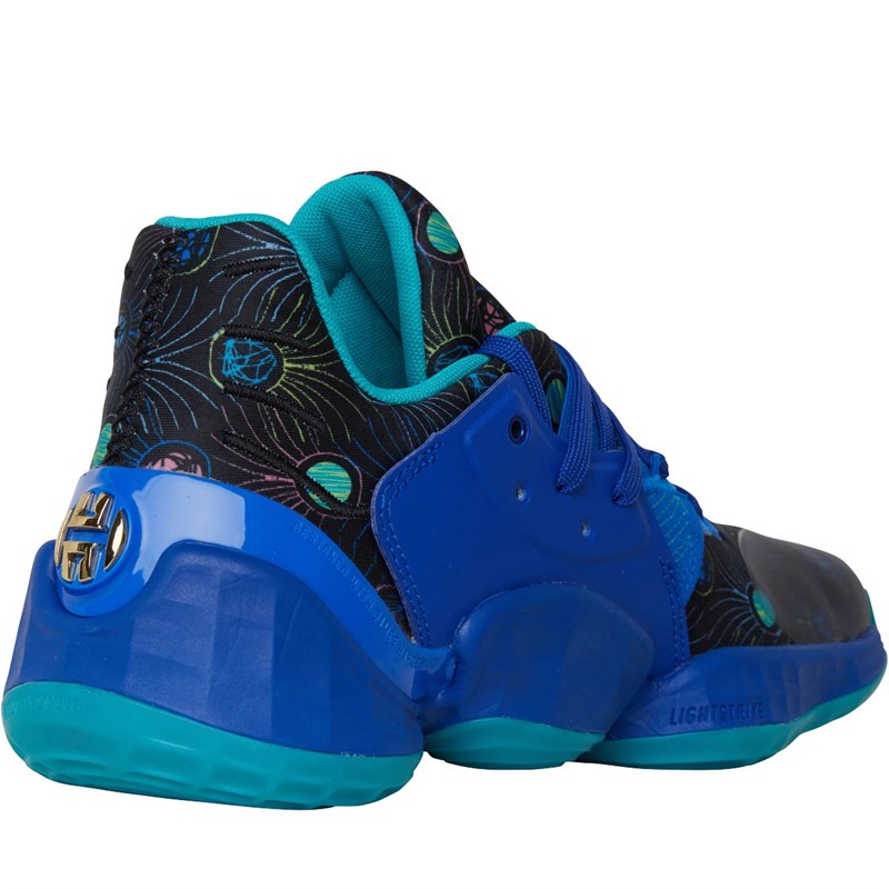 Buy adidas Mens Harden Vol.4 Basketball Shoes Glow Blue/Royal Blue/Gold
