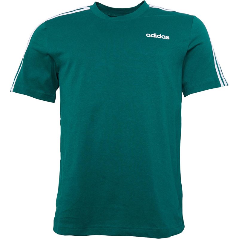adidas Heren Essentials 3Stripess TShirt Groen