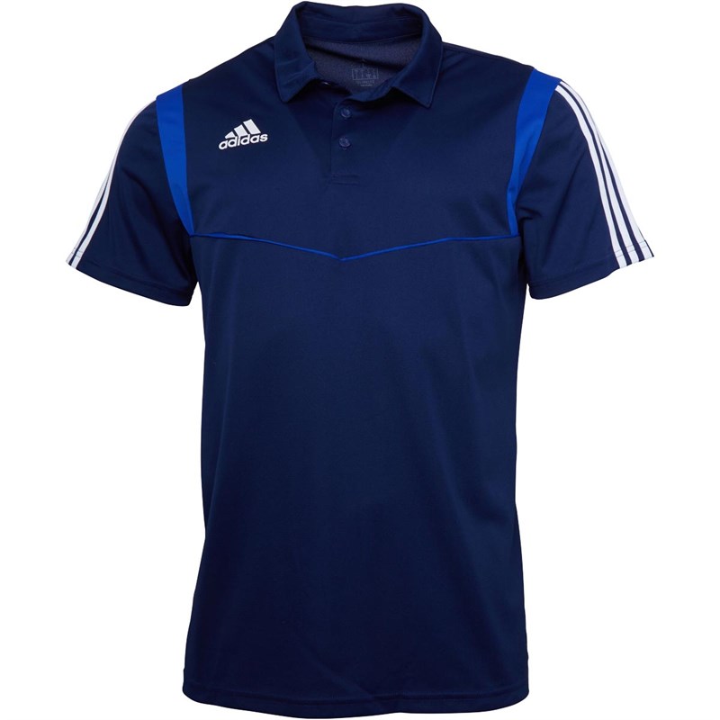 Buy adidas Mens Tiro 19 Climalite Polo Shirt Dark Blue/Bold Blue/White