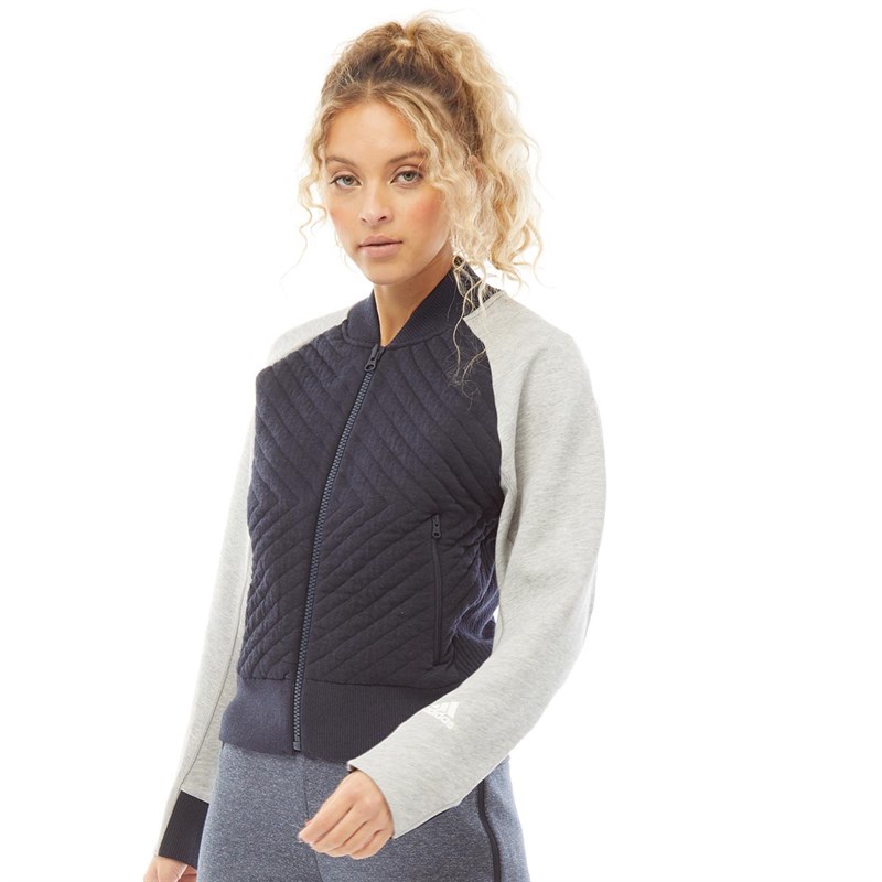 Buy adidas Womens Athletics VRCT Primeknit Hybrid Jacket Legend Ink