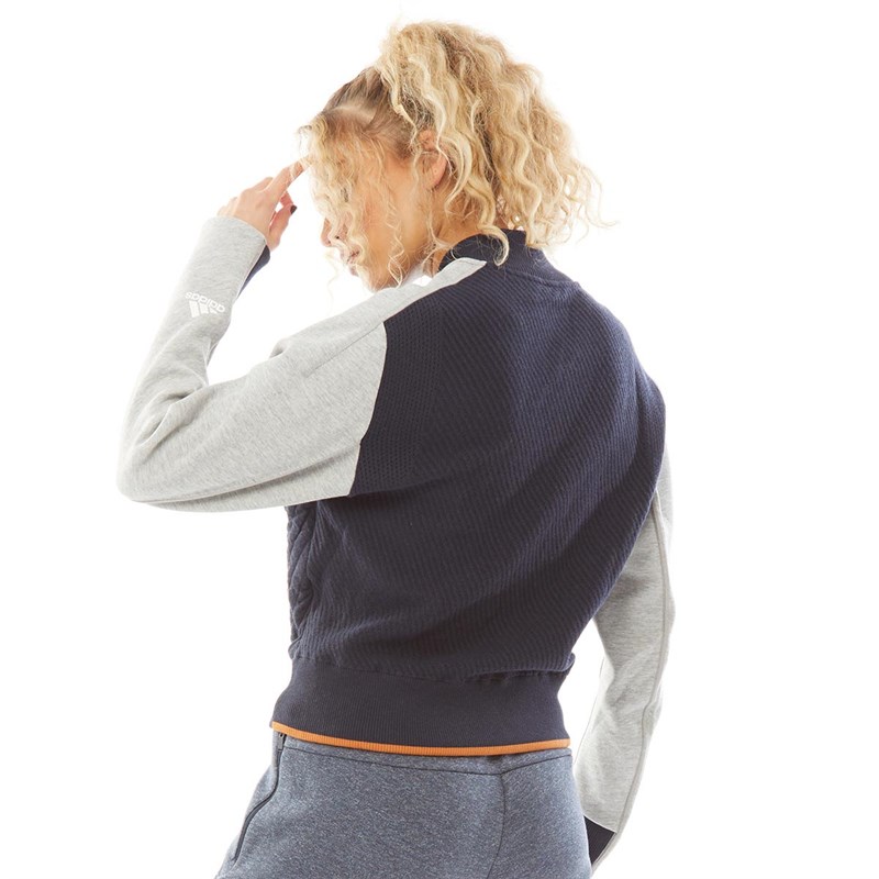 Buy adidas Womens Athletics VRCT Primeknit Hybrid Jacket Legend Ink