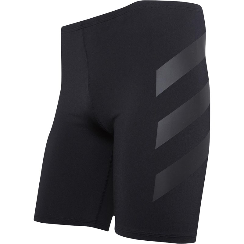 Buy adidas Mens Pro Big Stripes Swim Jammers Black