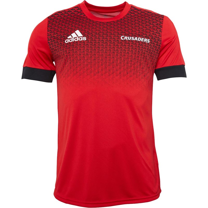 Buy adidas Mens Super Rugby Crusaders Performance Top Scarlet