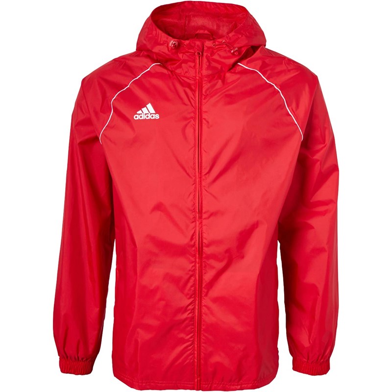 Buy adidas Mens Core 18 Rain Jacket (With Hood) Power Red/White